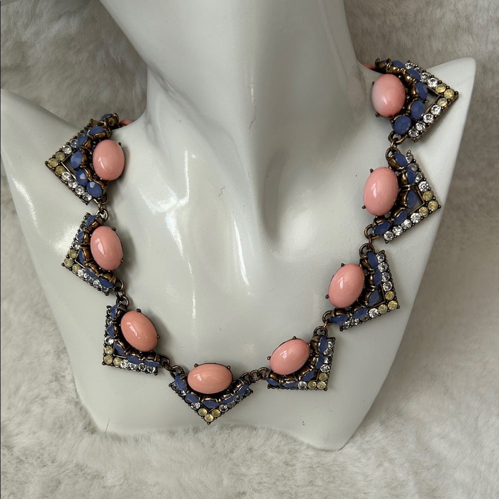 Aldo Pink and Blue Statement Necklace